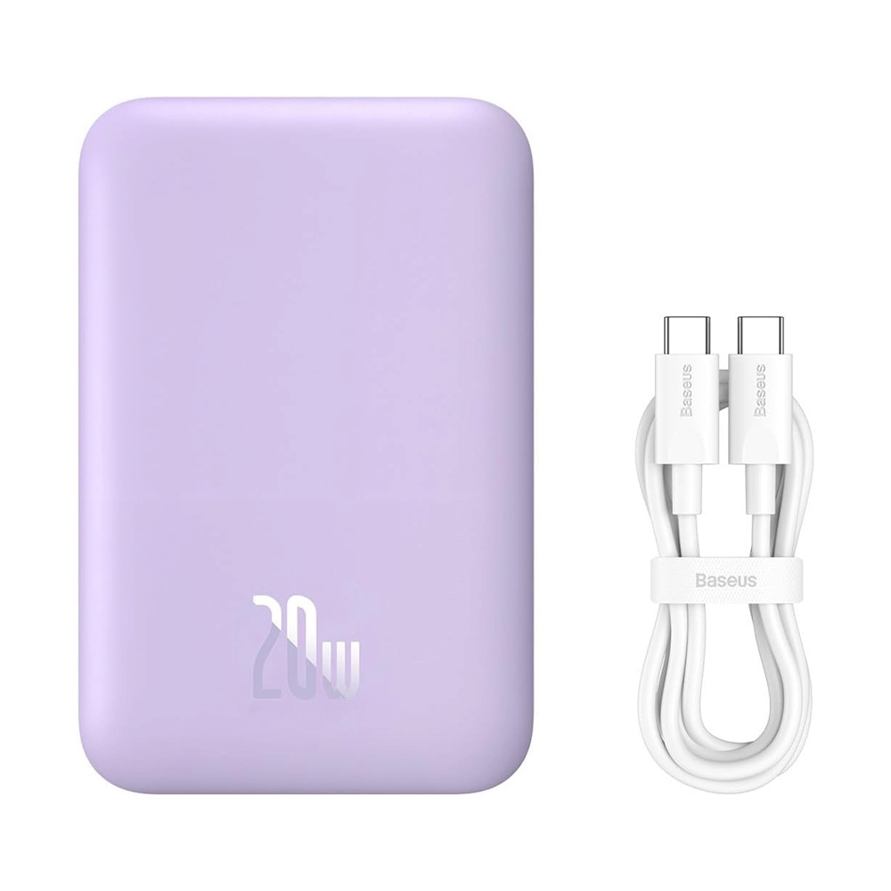 P-Bank 10000 mAh BASEUS (Magnetic Mini Air Wireless) Nebula Purple              