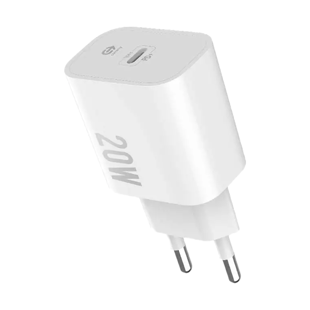 Adapter 1 Type-C Charger+Cable Type-C COMMY (20W/ADD2001X) White