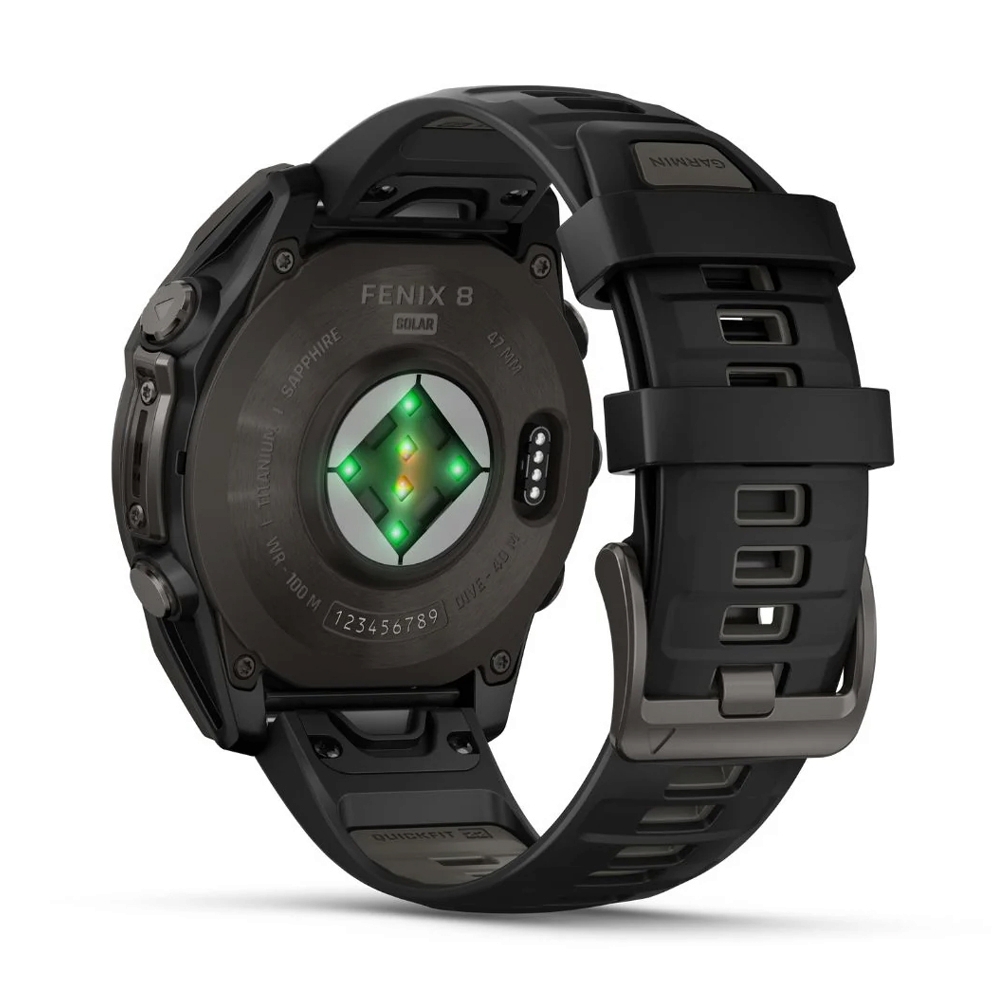 GARMIN FENIX 8 47MM SOLAR SMARTWATCH (CARBON GREY/BLACK Ti)