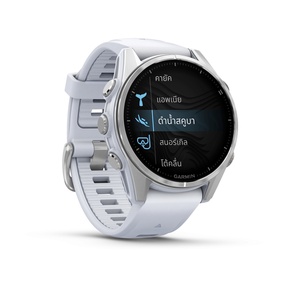 GARMIN FENIX 8 43MM AMOLED SMARTWATCH (SILVER/WHITESTONE)