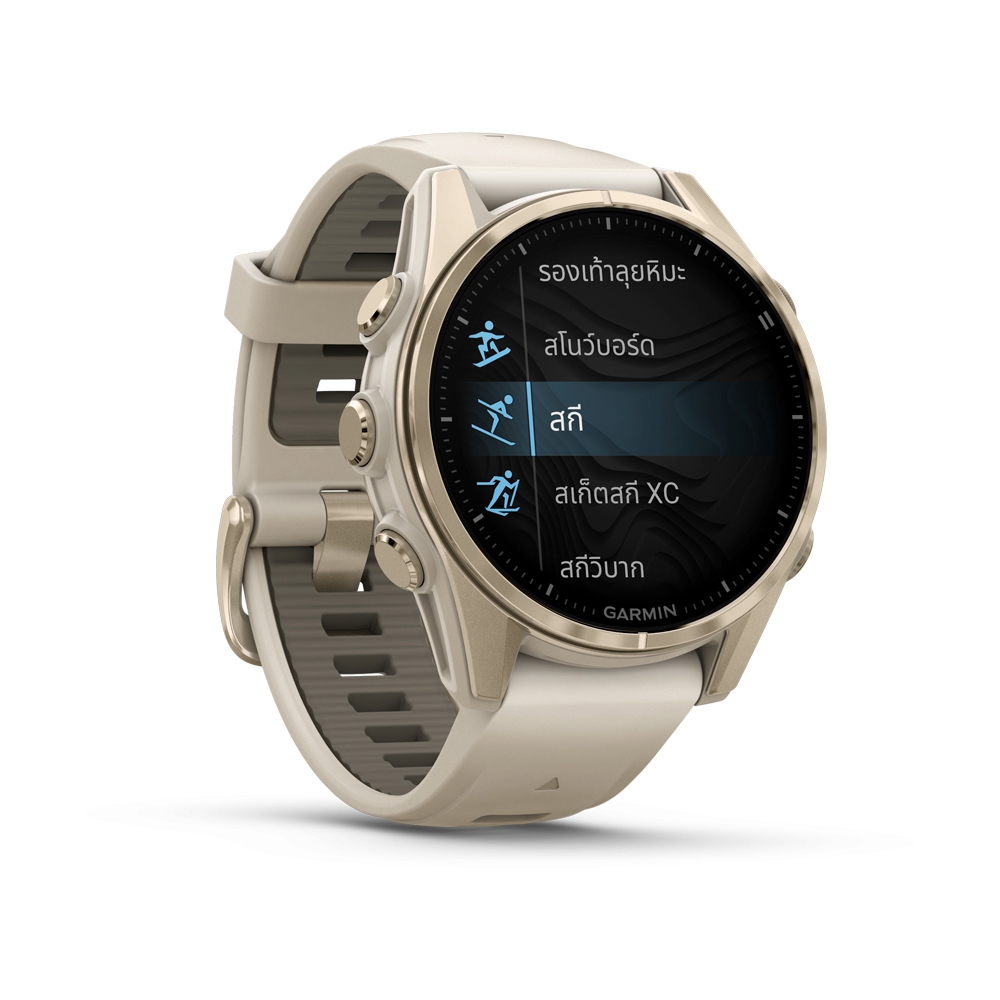 GARMIN FENIX 8 43MM AMOLED SMARTWATCH (SOFT GOLD/FOG GREY)