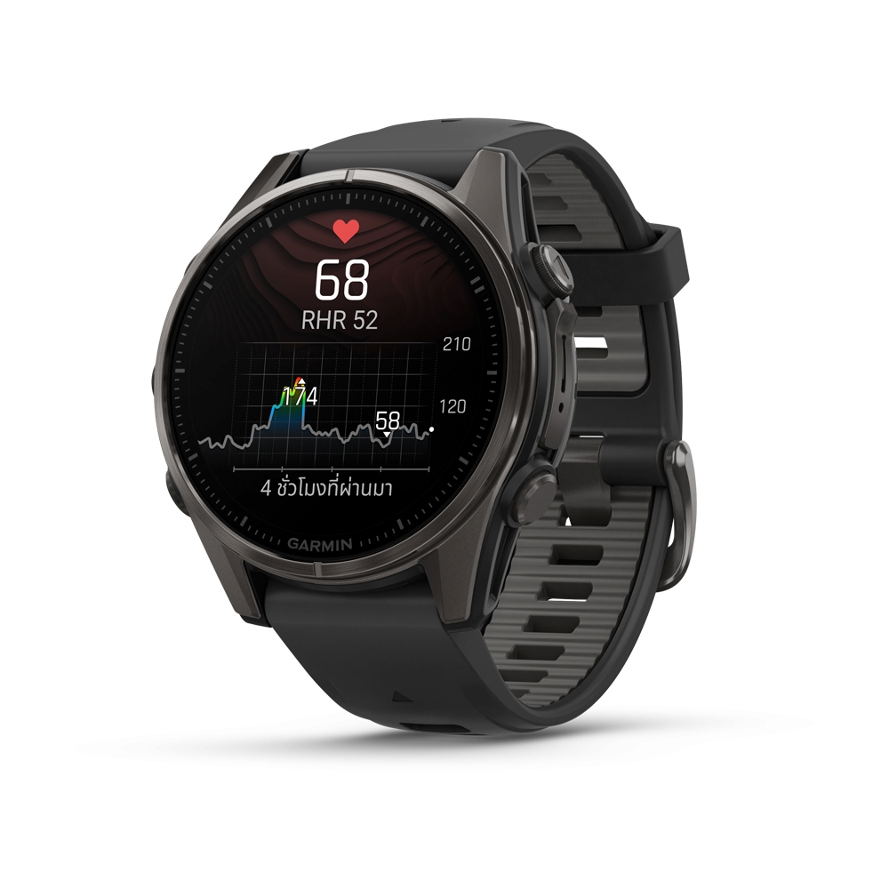 GARMIN FENIX 8 43MM AMOLED SMARTWATCH (CARBON GREY/BLACK Ti)