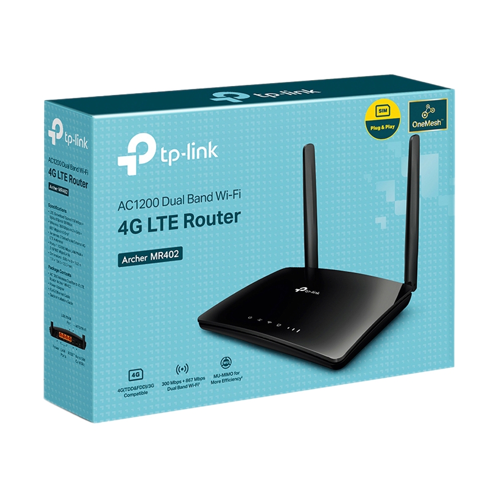 4G Router TP-LINK (Archer MR402) Wireless AC1200 Dual Band