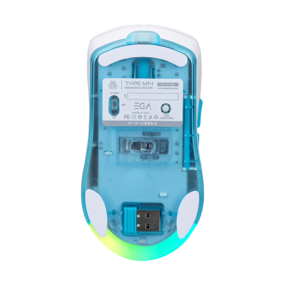 MOUSE WIRELESS BLUETOOTH EGA TYPE M14 WHITE (เมาส์ไร้สาย)