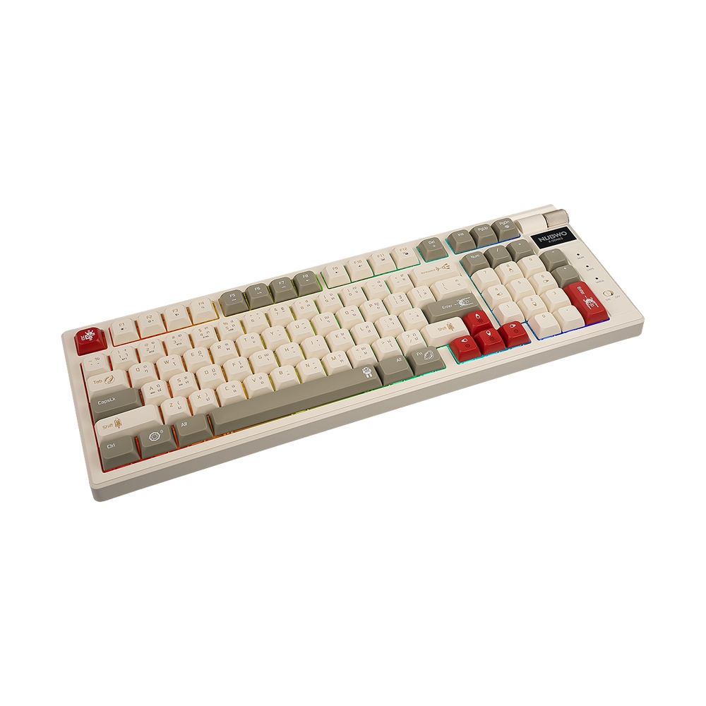 KEYBOARD WIRELESS BLUETOOTH NUBWO X803 GALACTIC CREAM BROWN (BLUE SWITCH คีย์บอร์ด)