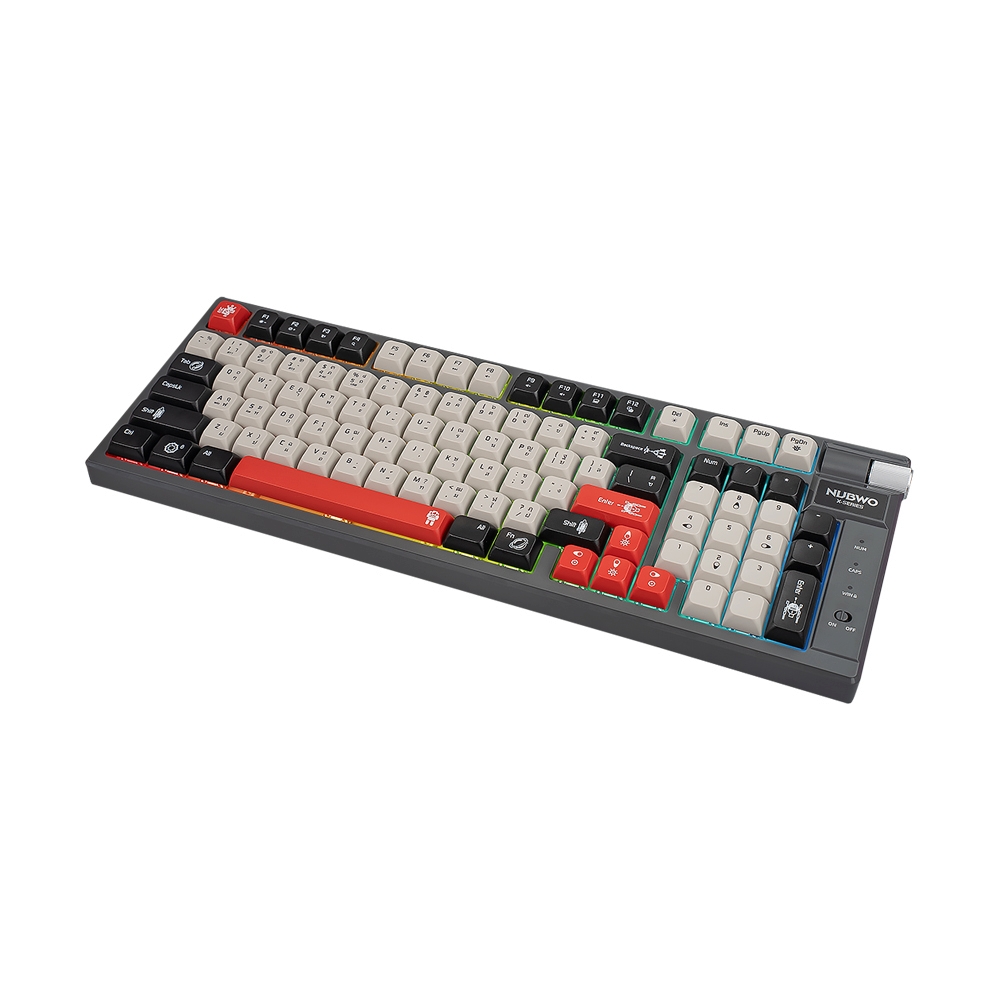 KEYBOARD WIRELESS BLUETOOTH NUBWO X803 GALACTIC GRAY BLACK (BLUE SWITCH คีย์บอร์ด)