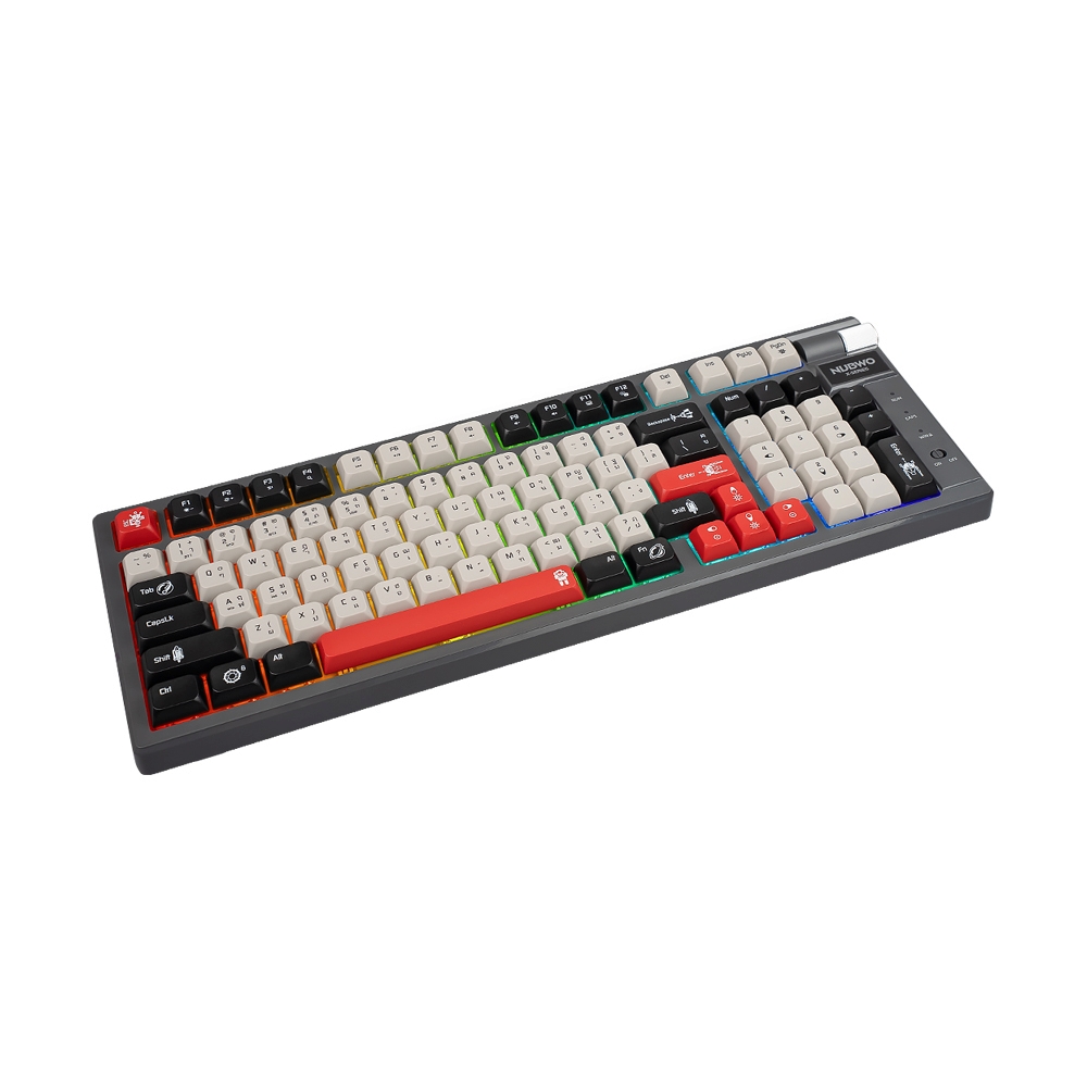 KEYBOARD WIRELESS BLUETOOTH NUBWO X803 GALACTIC GRAY BLACK (BLUE SWITCH คีย์บอร์ด)