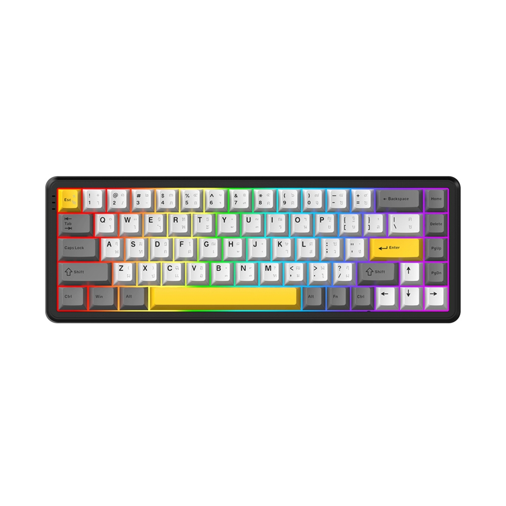 KEYBOARD AJAZZ AK680MAX HE HIFI RGB (STARRY NIGHT)(BLACK-GREY-YELLOW)