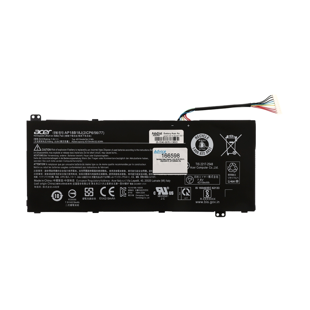Battery Acer Aspire 3 A314-32/A314-33/A314-41 (AP18B18J) As