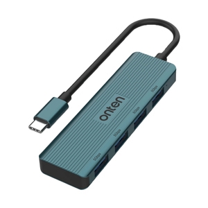 4 Port USB HUB v3.2 ONTEN (UC621) Type-C Dark Green