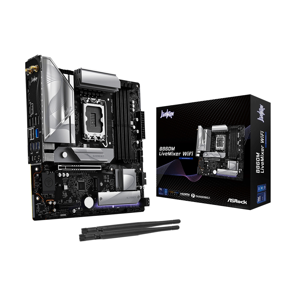 MAINBOARD (1851) ASROCK B860M LIVEMIXER WIFI DDR5