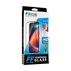 ฟิล์ม iPhone 16e FOCUS กระจกแบบใสเต็มจอขอบดำ