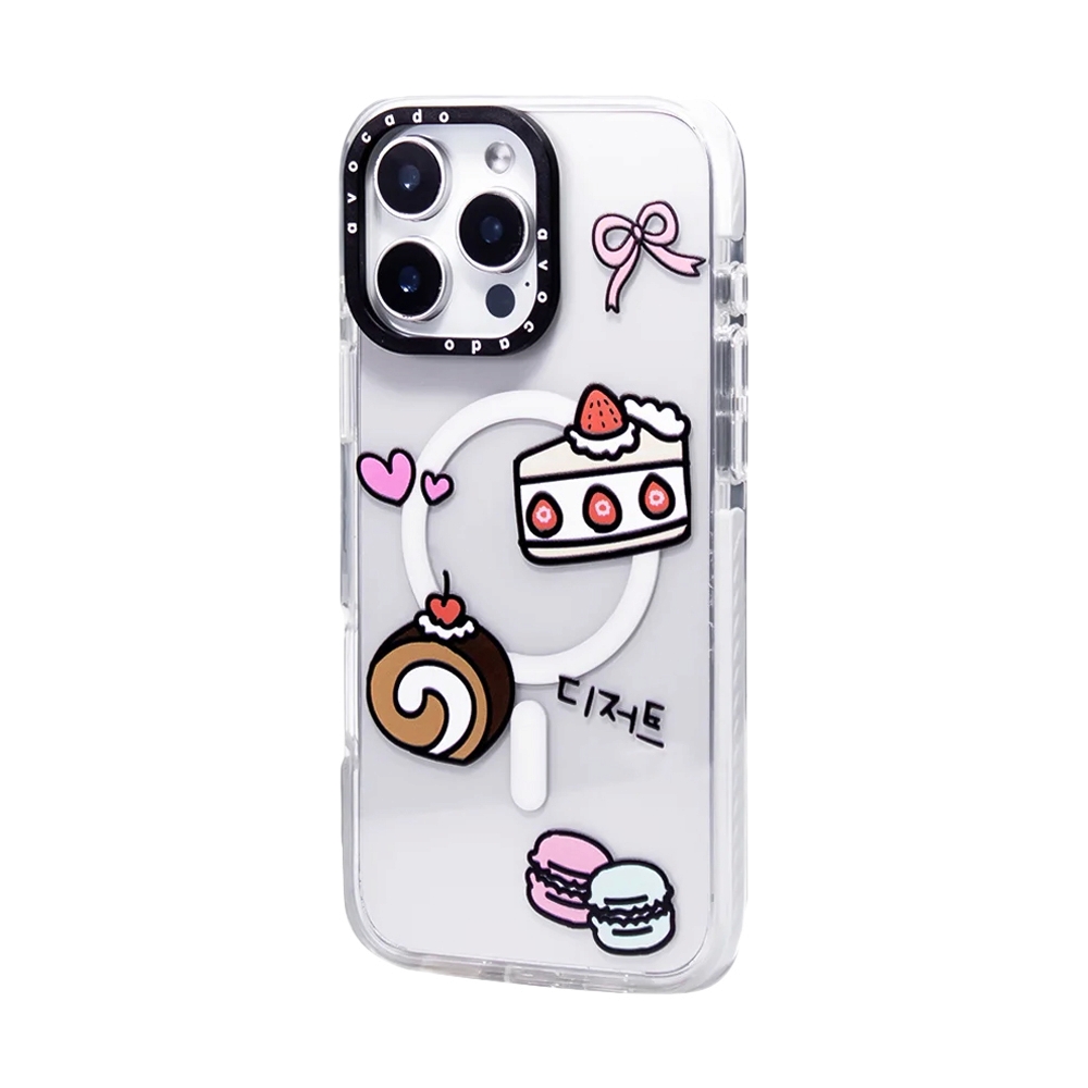 Case iPhone 16 Pro AVOCADO Strawberry Shortcake - Crystal Clear