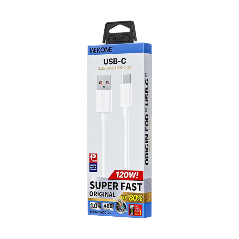 WEKOME สายชาร์จ USB To Type-C 120W 1M ( 120W,WDC-22) White