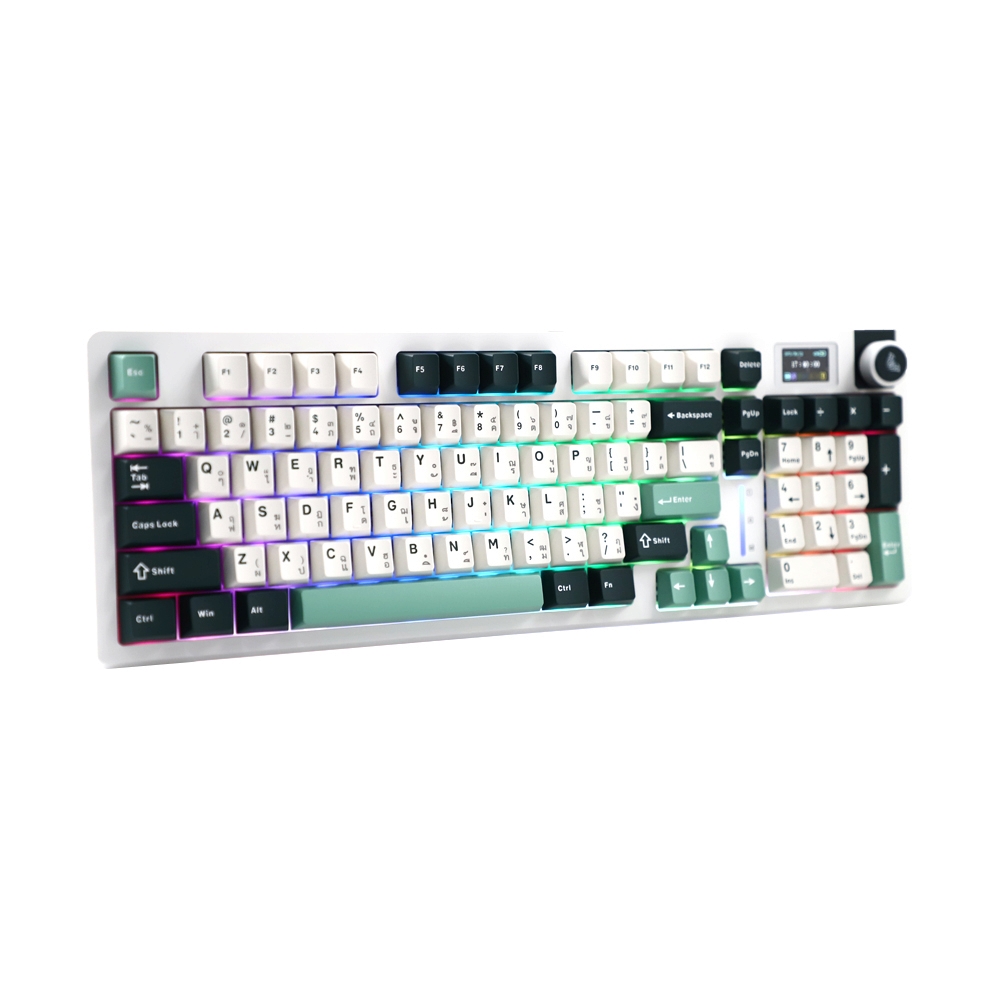 KEYBOARD WIRELESS BLUETOOTH AULA S98PRO FIELD GREEN (GRAY SWITCH คีย์บอร์ด)