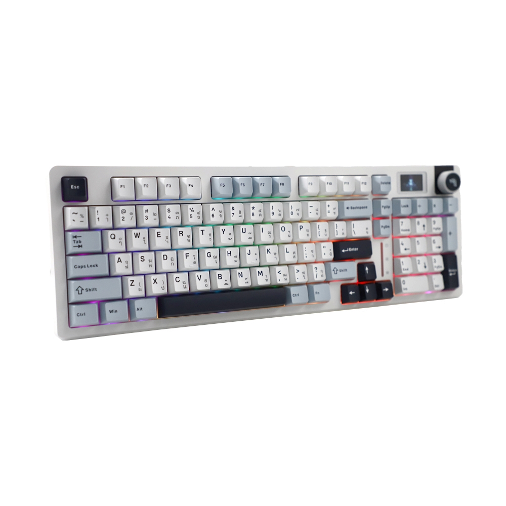 KEYBOARD WIRELESS BLUETOOTH AULA S98PRO LIGHT BLUE WHITE BLACK PURPLE (NIMBUS SWITCH คีย์บอร์ด)