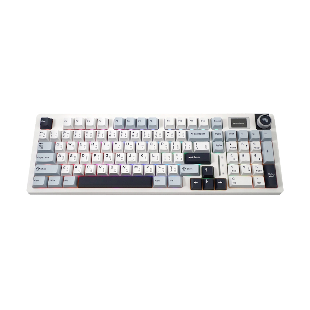 KEYBOARD WIRELESS BLUETOOTH AULA S98PRO LIGHT BLUE WHITE BLACK PURPLE (NIMBUS SWITCH คีย์บอร์ด)
