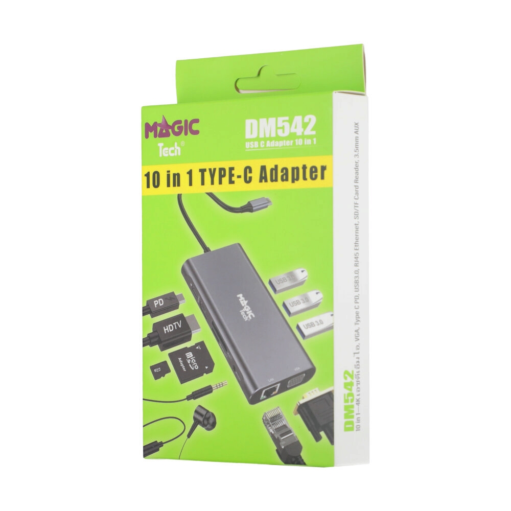 Converter Type-C 10 in 1 MAGICTECH (DM542) Grey