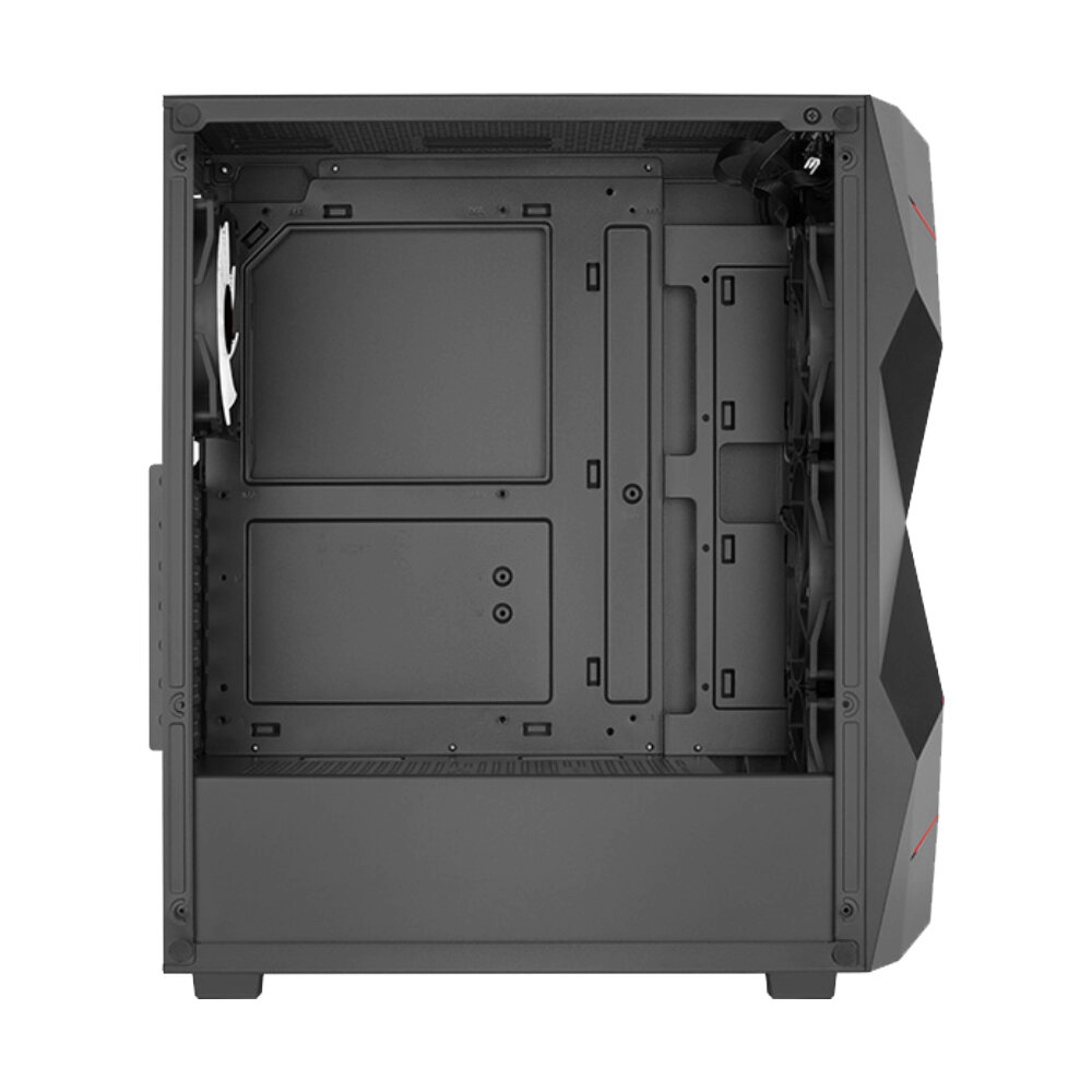 ATX CASE (NP) AEROCOOL VOLCAN-G-BK-V1 BLACK