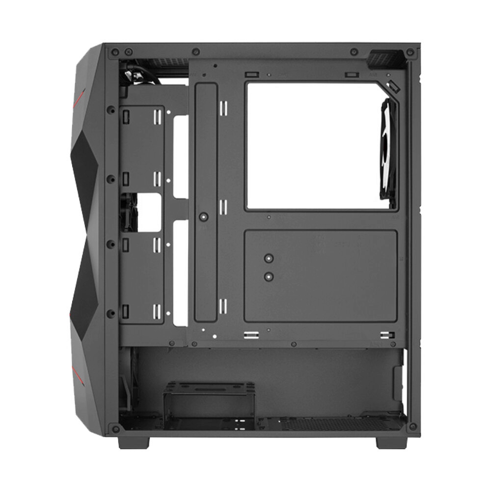 ATX CASE (NP) AEROCOOL VOLCAN-G-BK-V1 BLACK
