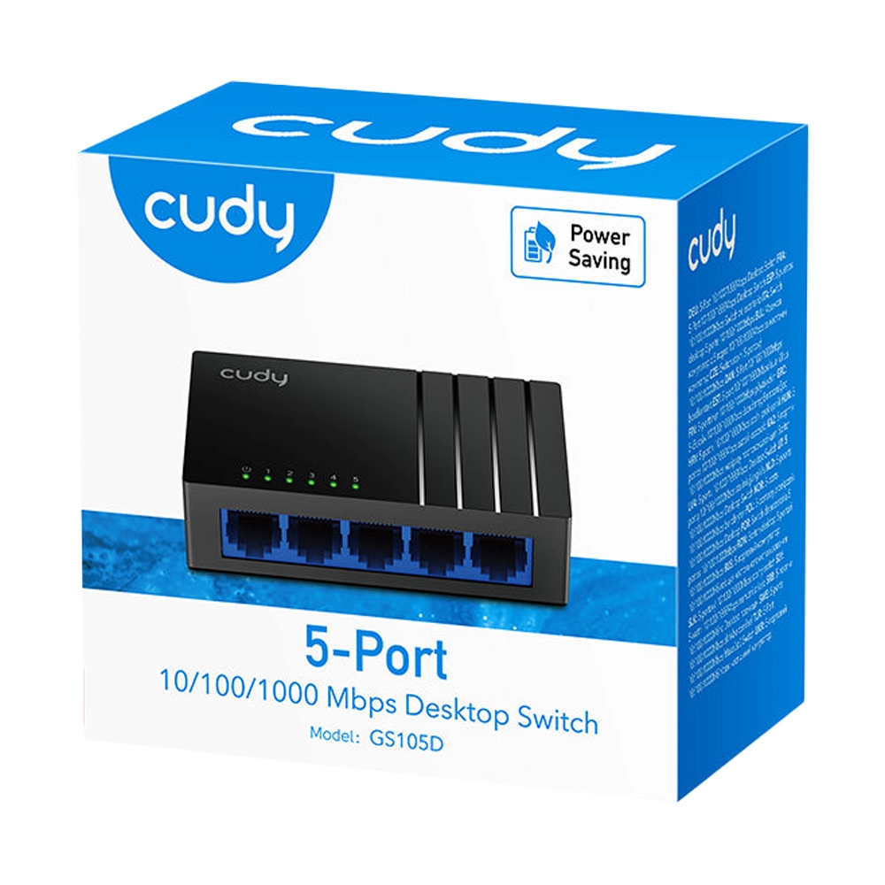 Gigabit Switching Hub 5 Port CUDY GS105D (4'')