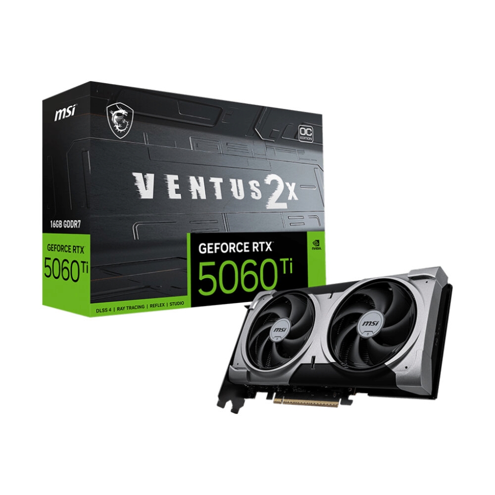VGA MSI GEFORCE RTX 5060 TI VENTUS 2X PLUS OC - 16GB GDDR7
