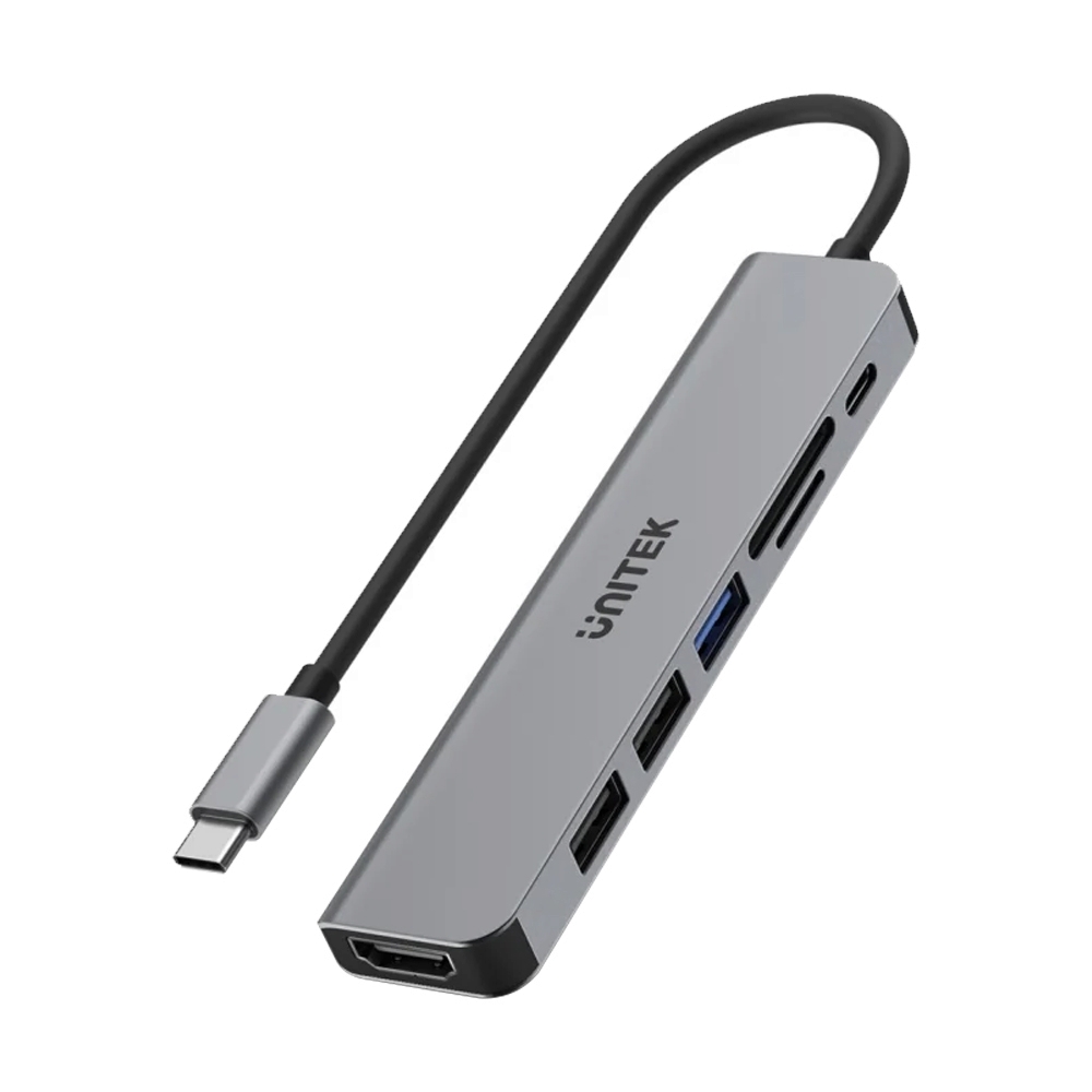 Converter Type-C 7 in 1 UNITEK (H1118A) Space Grey