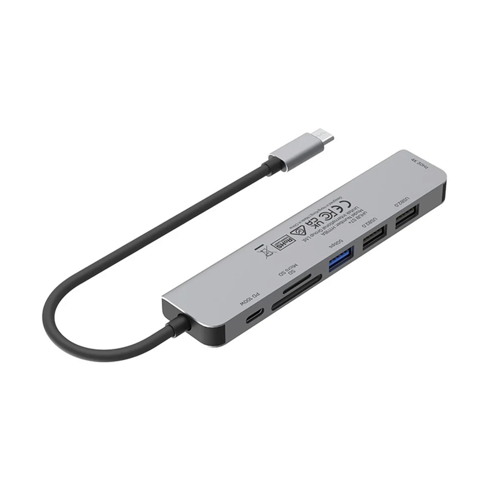 Converter Type-C 7 in 1 UNITEK (H1118A) Space Grey