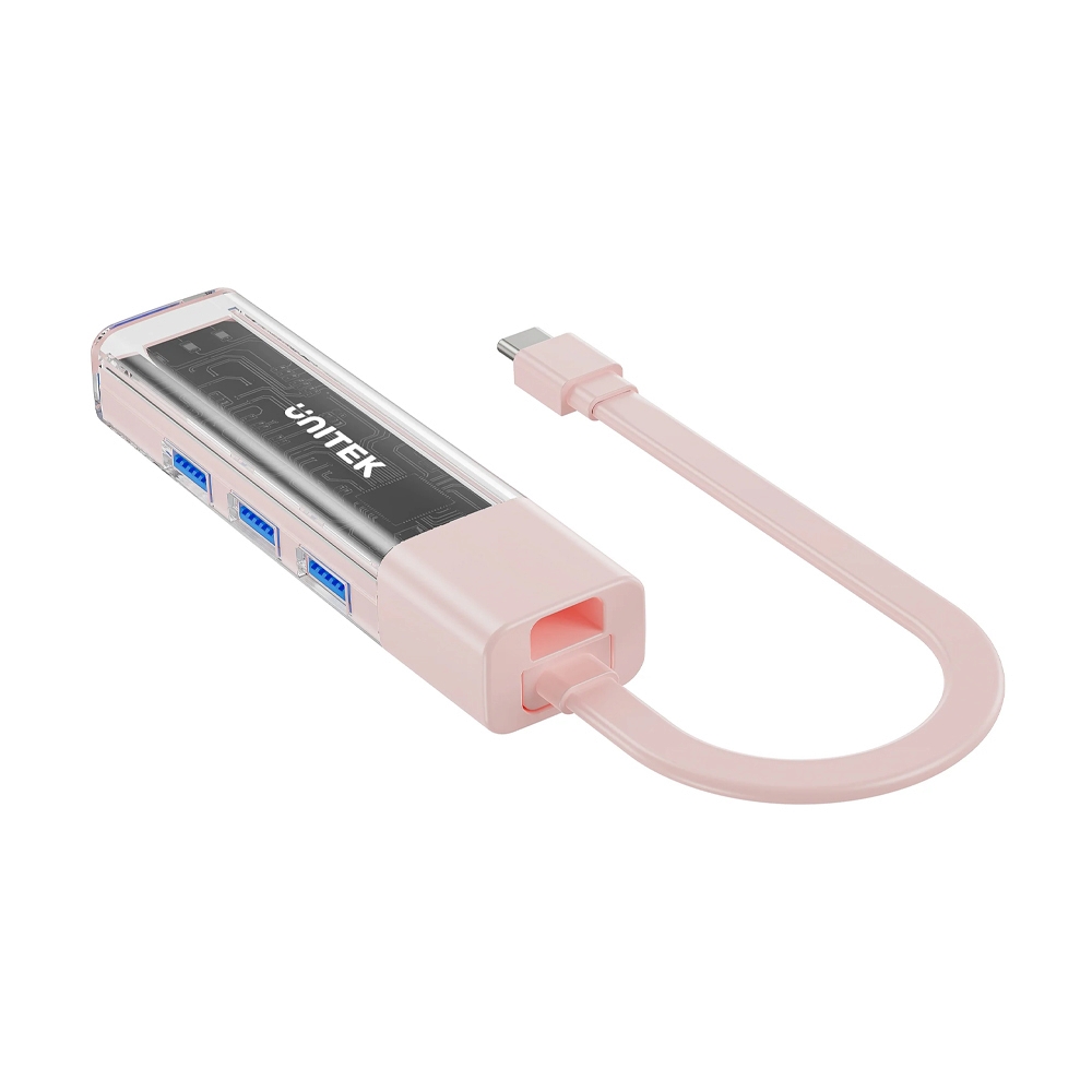 4 Port USB HUB v.3.0 UNITEK (H1319APK01) Type-C Pink