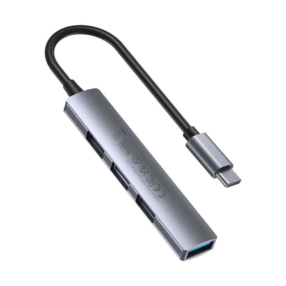 4 Port USB HUB v3.0 UNITEK (H1208B) Type-C Grey