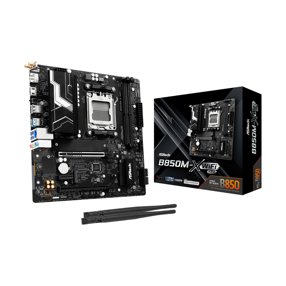 MAINBOARD (AM5) ASROCK B850M-X WIFI R2.0 DDR5