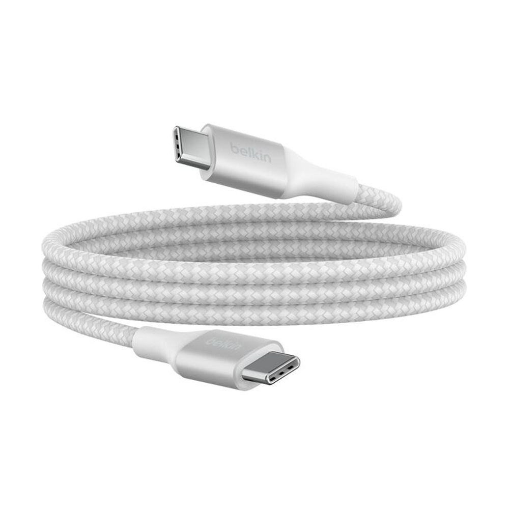 1M Cable Type-C TO Type-C BELKIN (240W,BRAIDED,CAB015BT1MWH) White