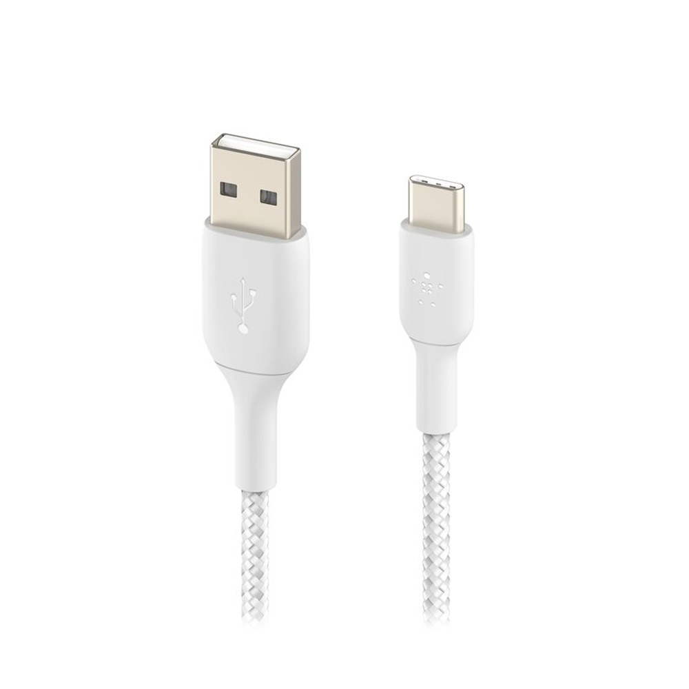 1M Cable Type-C TO iPhone BELKIN (60W,BRAIDED,CAB002bt1MWH) White