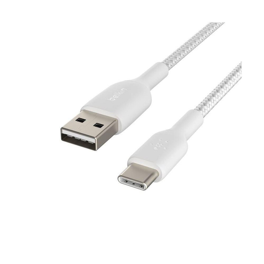1M Cable Type-C TO iPhone BELKIN (60W,BRAIDED,CAB002bt1MWH) White