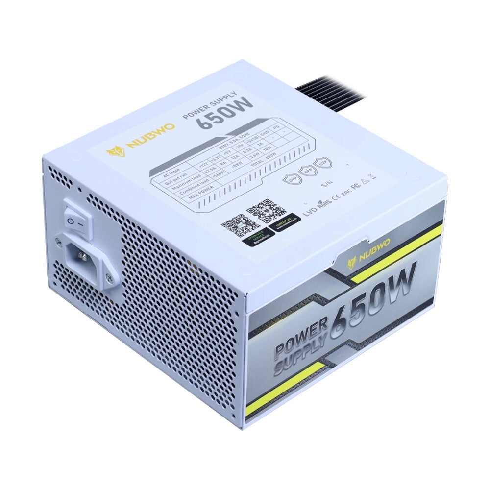 PSU (FULL) 650W NUBWO NPS-650 WHITE