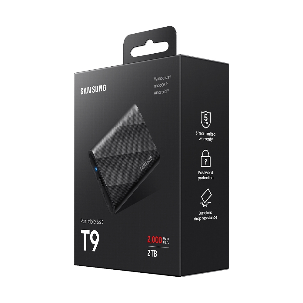 2 TB EXT SSD SAMSUNG T9 BLACK (MU-PG2T0B WW)