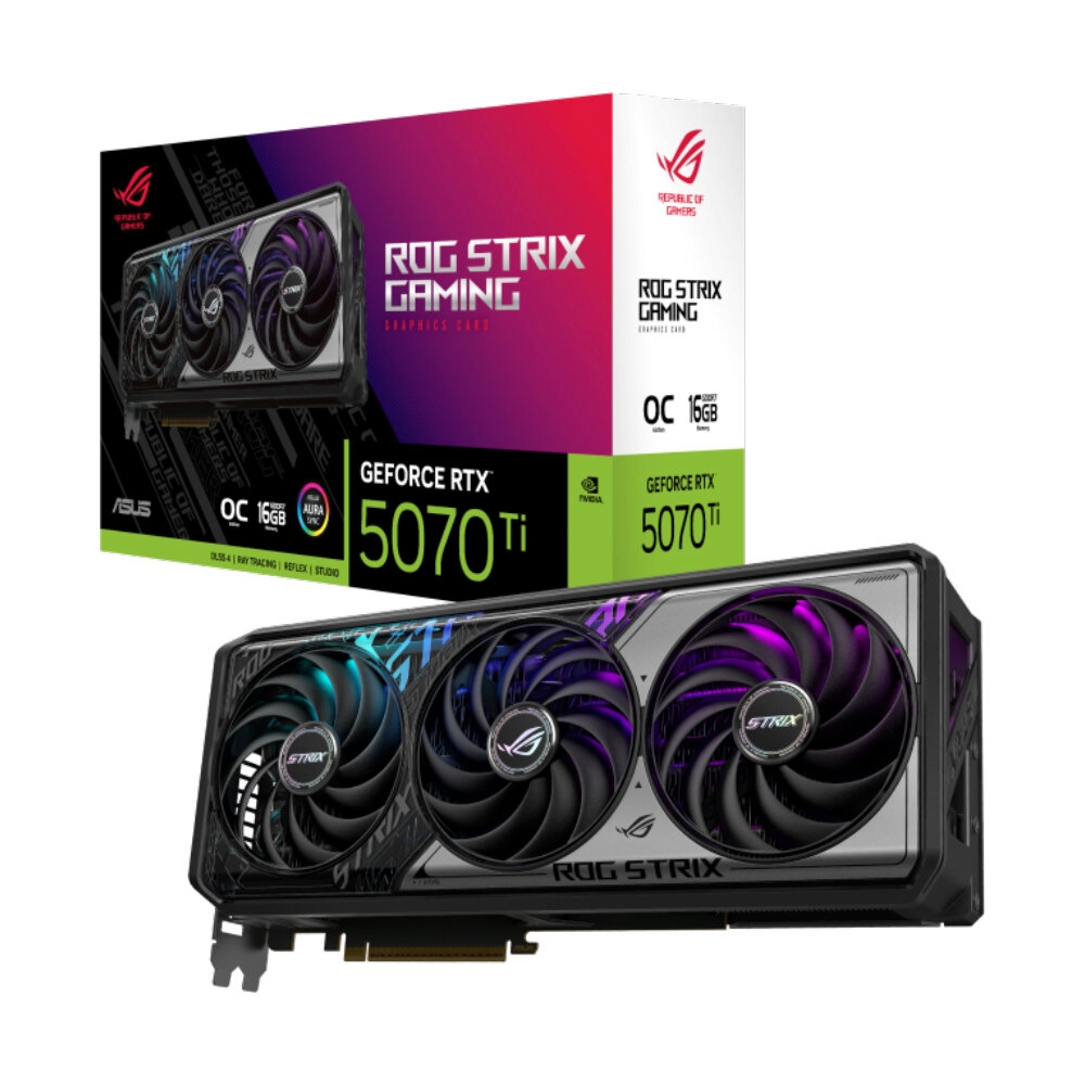 VGA ASUS GEFORCE RTX 5070 TI ROG STRIX O16G GAMING - 16GB GDDR7