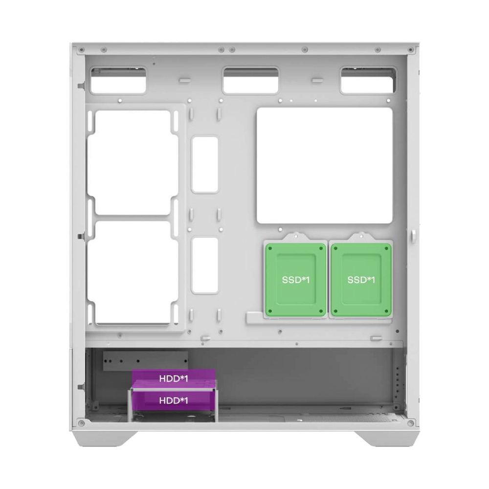 E-ATX CASE (NP) ITSONAS ECLIPSE ARGB WHITE