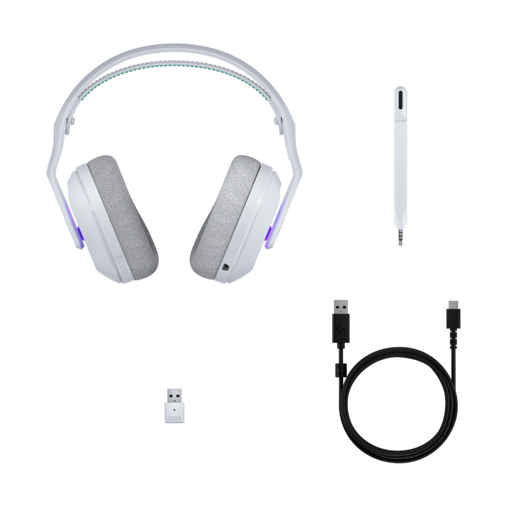 HEADSET WIRELESS LOGITECH G522 LIGHTSPEED WHITE (BLUETOOTH/2.1)