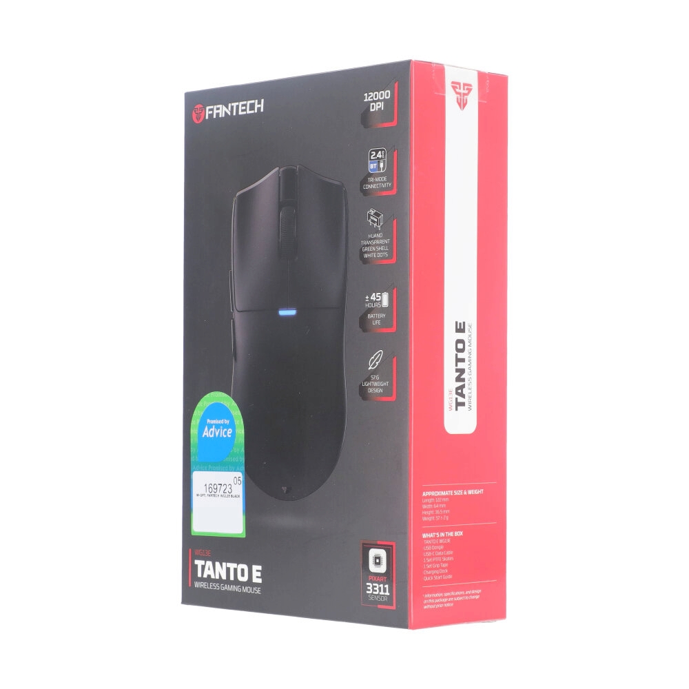 MOUSE WIRELESS BLUETOOTH FANTECH WG13 TANTO E BLACK (เมาส์ไร้สาย)