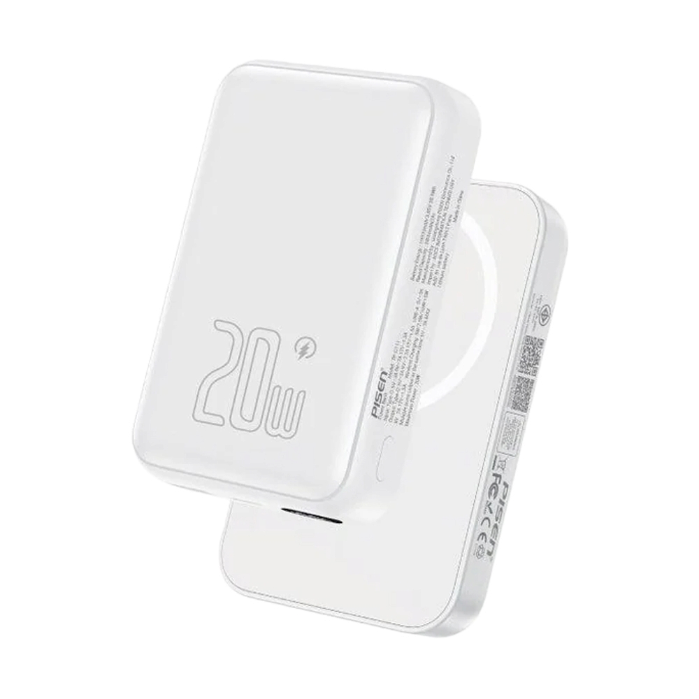 POWER BANK 10000 mAh PISEN PowerMag Magnetic (20W,TP-D111) White