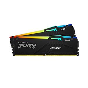 RAM DDR5(6000) 32GB (16GBX2) KINGSTON BEAST BLACK RGB (KF560C36BBE2AK2-32)