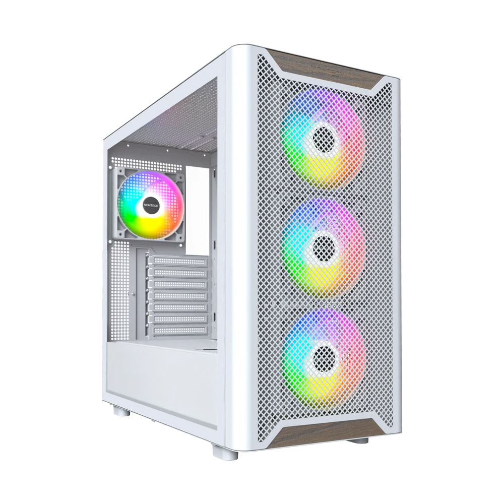 ATX CASE (NP) MONTECH XR WOOD WHITE