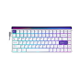 KEYBOARD AULA HERO84HE WHITE PURPLE PLUTO (MAGNETIC SWITCH คีย์บอร์ด)