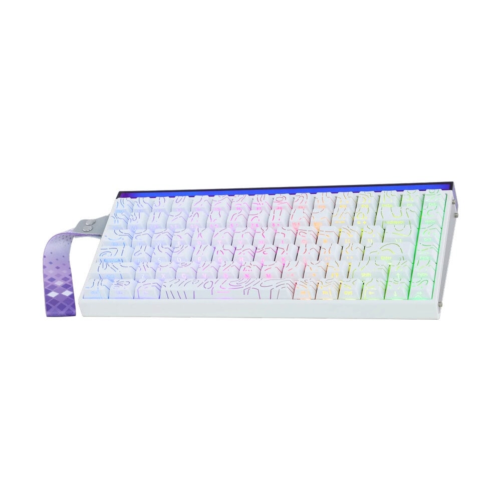 KEYBOARD AULA HERO84HE WHITE PLUTO (MAGNETIC SWITCH คีย์บอร์ด)