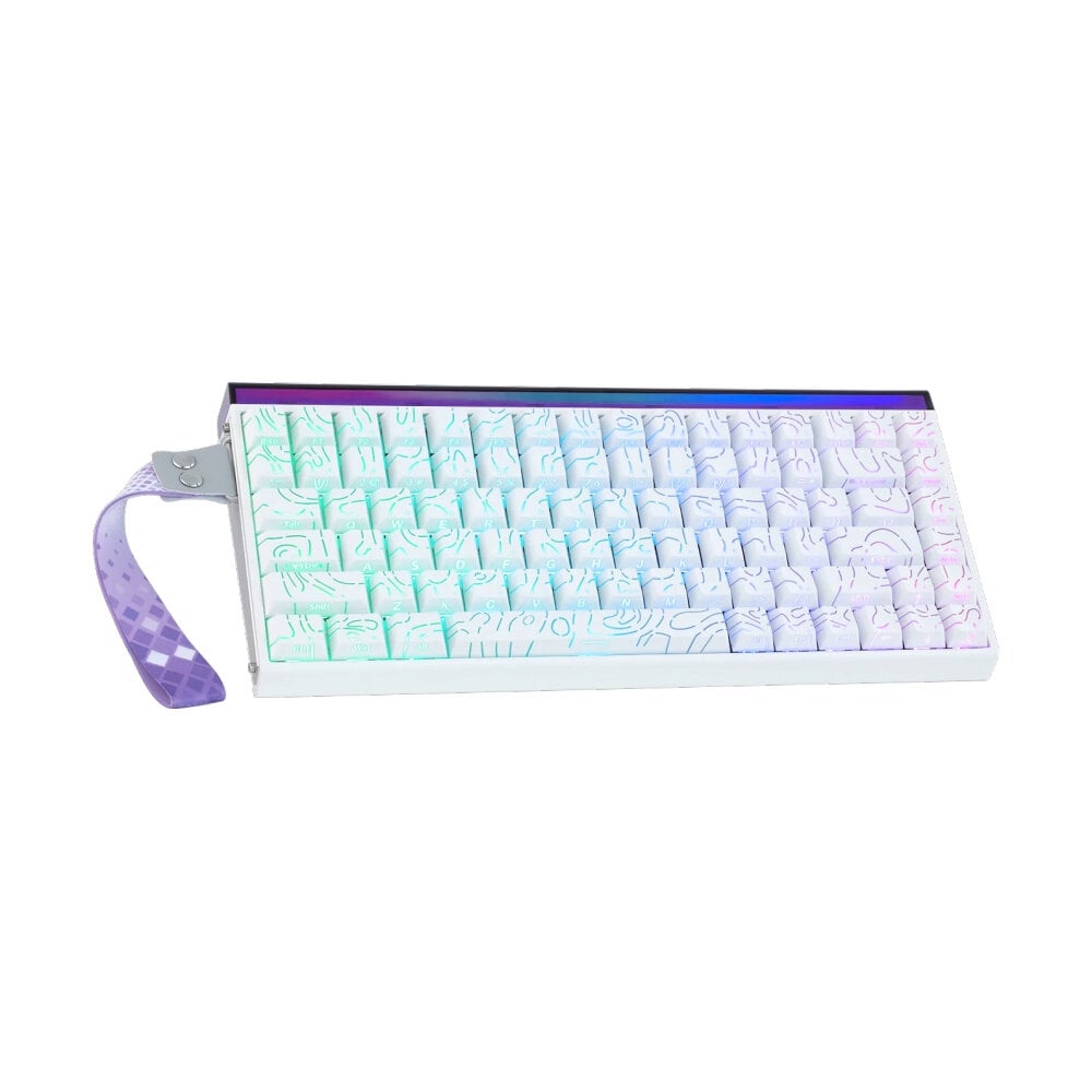 KEYBOARD AULA HERO84HE WHITE PLUTO (MAGNETIC SWITCH คีย์บอร์ด)