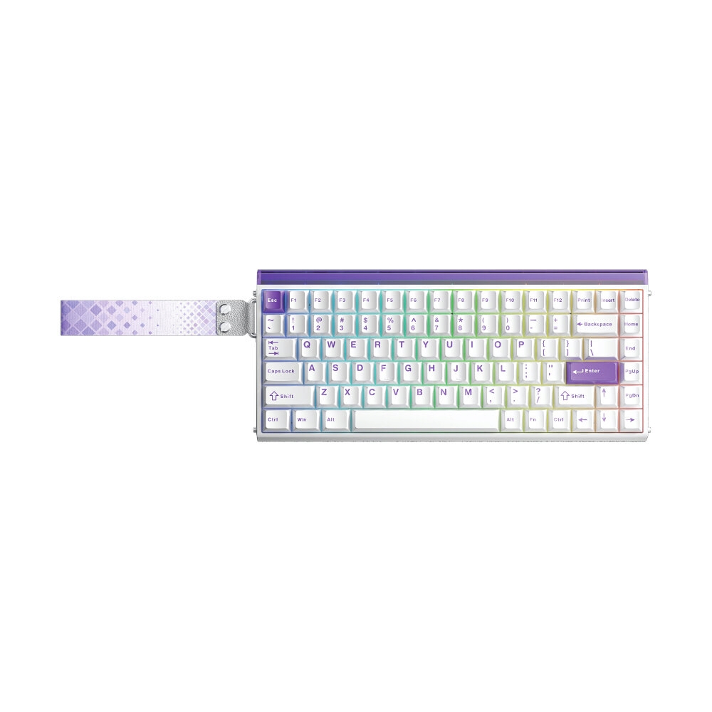KEYBOARD AULA HERO84HE WHITE PLUTO (MAGNETIC SWITCH คีย์บอร์ด)
