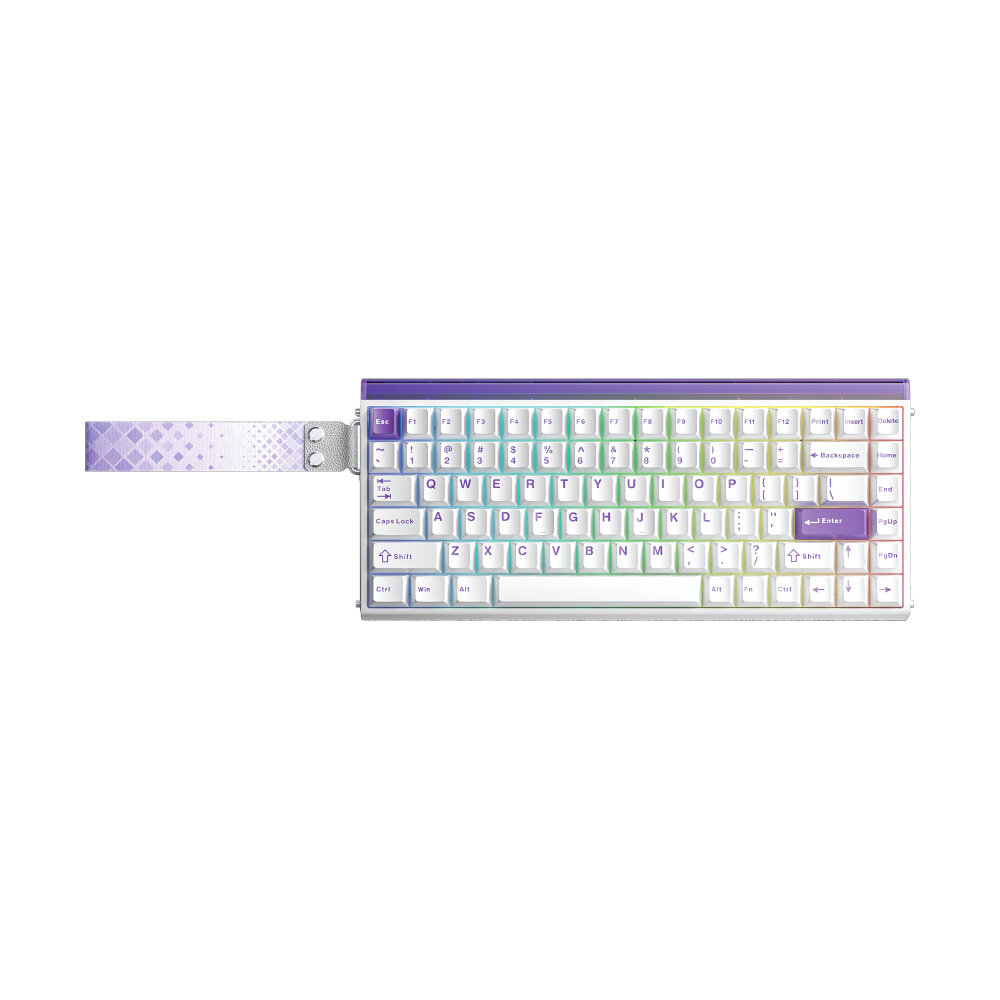 KEYBOARD AULA HERO84HE WHITE PLUTO (MAGNETIC SWITCH คีย์บอร์ด)