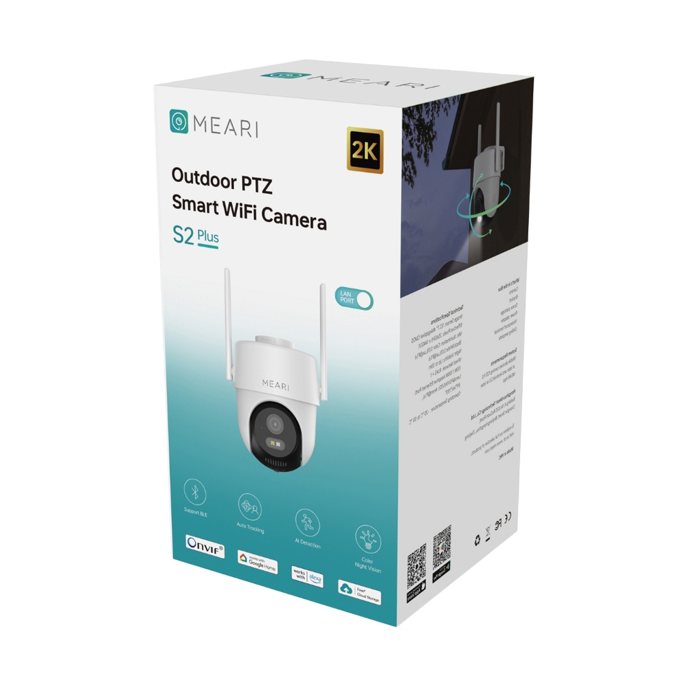 กล้องไร้สาย Smart Camera (4.0MP) MEARI S2 PLUS Outdoor (Free Cloud 10 Years)