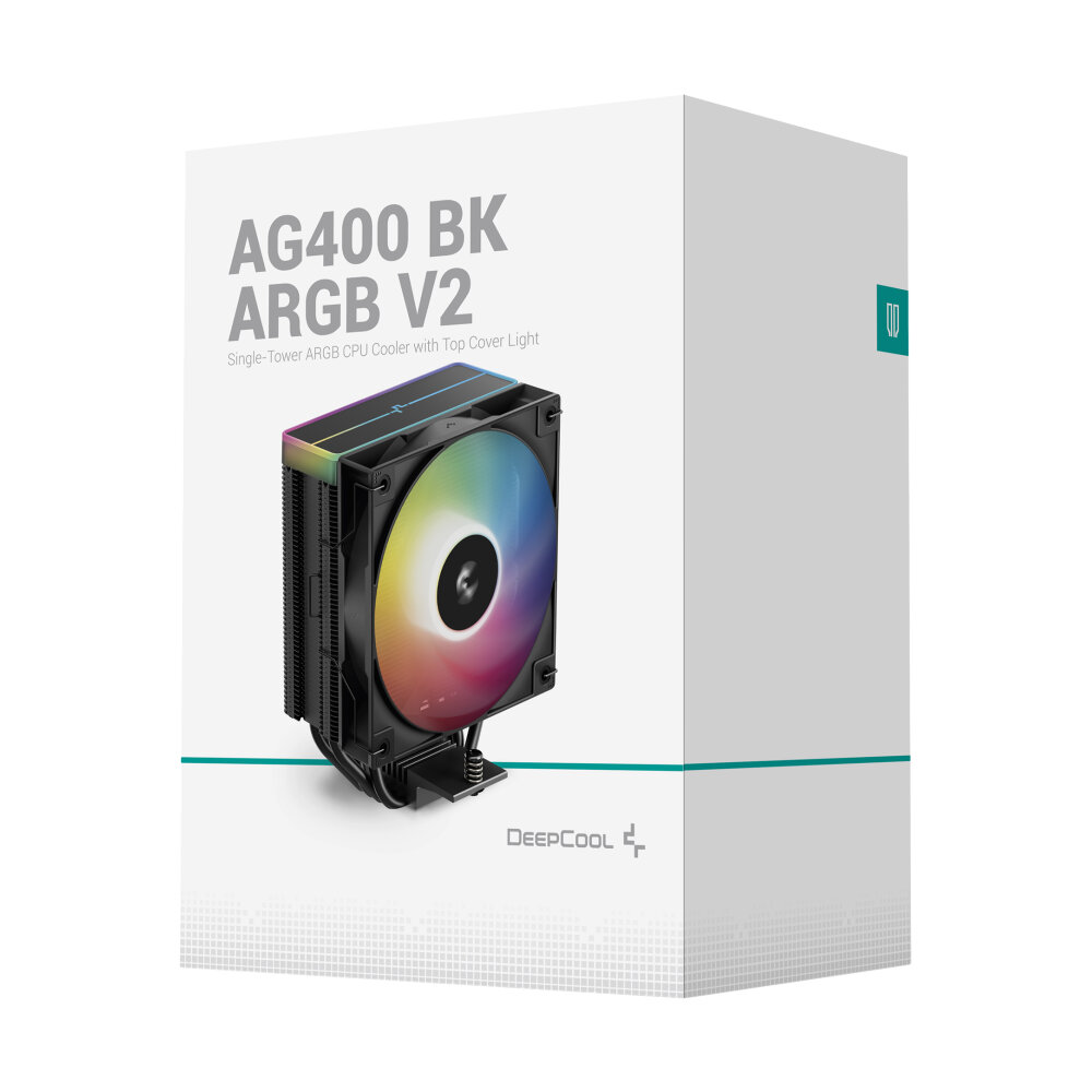 CPU COOLER DEEPCOOL AG400 ARGB V2 BLACK (R-AG400-BKAMMN-GJD)